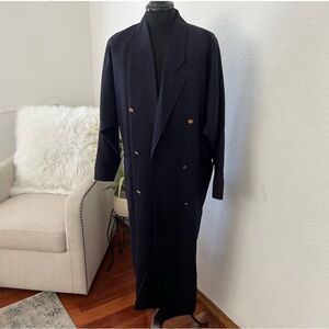 Burberry Vintage Wool Trench Coat   Double-Breasted Design 12